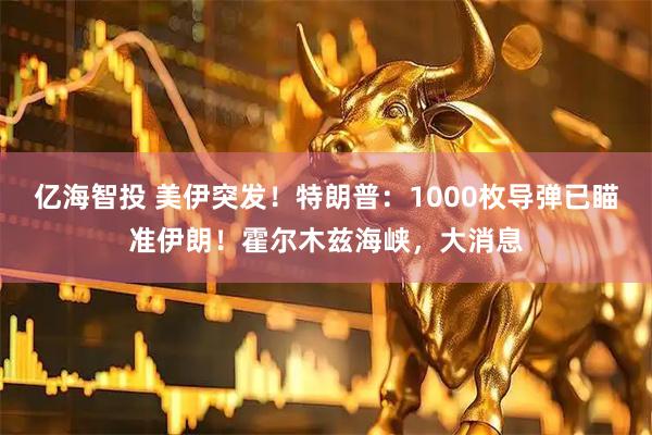 亿海智投 美伊突发！特朗普：1000枚导弹已瞄准伊朗！霍尔木兹海峡，大消息