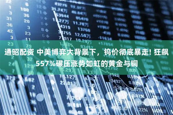 通昭配资 中美博弈大背景下，钨价彻底暴走! 狂飙557%碾压涨势如虹的黄金与铜