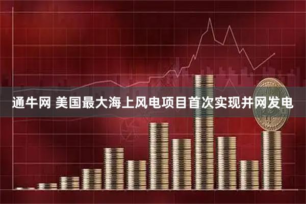 通牛网 美国最大海上风电项目首次实现并网发电