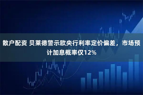 散户配资 贝莱德警示欧央行利率定价偏差，市场预计加息概率仅12%